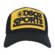 Baseballpet met Gesp en Contrastlogo Dsquared2 , Black , Unisex