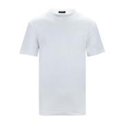 Heren Crew Neck Katoenen T-Shirt Fay , White , Heren