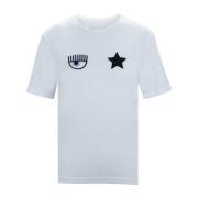 Geborduurd Oog en Ster T-shirt Chiara Ferragni Collection , White , Da...