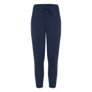 Slim-leg Cropped Broek Total Eclipse Ichi , Blue , Dames