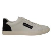 Elegante Low-Top Sneakers van wit leer Dolce & Gabbana , White , Heren