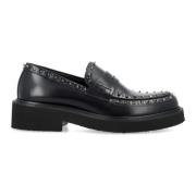 Studded Loafers Zwart Aw24 Valentino Garavani , Black , Heren