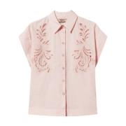 Roze Shirt Set Stijlvol Twinset , Pink , Dames