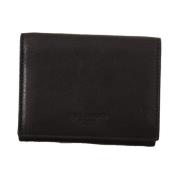 Elegant Trifold Lederen Multi-Kit Accessoire Dolce & Gabbana , Black ,...