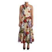 Bloemig zijden een-schouder maxi-jurk Dolce & Gabbana , Multicolor , D...