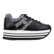 Dierenprint Veterschoenen voor Dames Hogan , Black , Dames