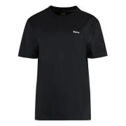 Geribbelde crew-neck T-shirt in katoen Hugo Boss , Black , Heren