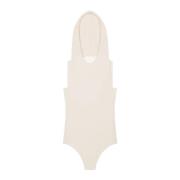 Hooded bodysuit met modern design Courrèges , Beige , Dames