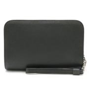 Pre-owned Leather clutches Louis Vuitton Vintage , Black , Heren