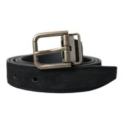 Elegante zwarte leren riem met metalen gesp Dolce & Gabbana , Black , ...