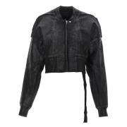 Zwarte Flight Bomber Jacket in Zwart Rick Owens , Black , Dames