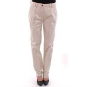 Elegante Beige Regular Fit Broek Dolce & Gabbana , Beige , Dames