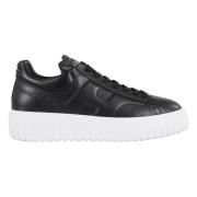 Gestreepte Veterschoenen Hogan , Black , Heren