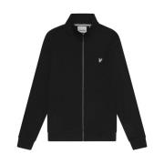 Mid Layers Diagonal Weave French Terry Zip Through Lyle & Scott , Blac...