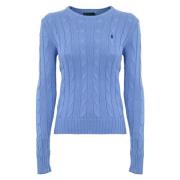 Blauwe Kabeltrui Polo Ralph Lauren , Blue , Dames