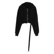 Zwarte Hoodie met Rits Rick Owens , Black , Dames