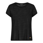 Zwart Bamboe Jersey T-Shirt Tom Ford , Black , Dames