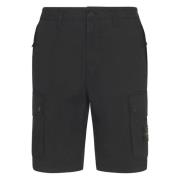 Zwarte Shorts voor Mannen Stone Island , Black , Heren