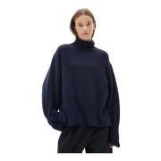 Oversized Turtleneck Sweater Marine Blue InWear , Blue , Dames