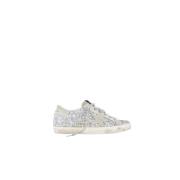 Zilver Glitter Super-Star Sneakers Golden Goose , Gray , Dames