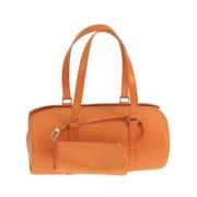 Pre-owned Leather handbags Louis Vuitton Vintage , Orange , Dames