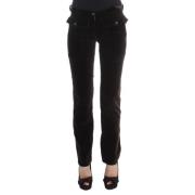 Italiaanse Slim Fit Katoenen Broek Ermanno Scervino , Brown , Dames