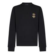 Zwarte Iconische Sweatshirt Ss25 Dolce & Gabbana , Black , Heren