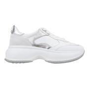 Leren Vetersneakers Hogan , White , Dames