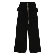 Wide Leg Cargo Broek Rick Owens , Black , Heren