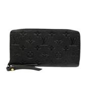 Pre-owned Leather wallets Louis Vuitton Vintage , Black , Dames