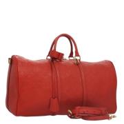 Pre-owned Leather louis-vuitton-bags Louis Vuitton Vintage , Red , Dam...