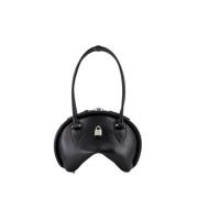 Zwarte Leren Mini Schoudertas Acne Studios , Black , Dames