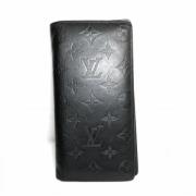 Pre-owned Leather wallets Louis Vuitton Vintage , Black , Heren