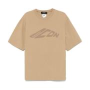 Beige Crew Neck T-shirts en Polos Dsquared2 , Beige , Heren