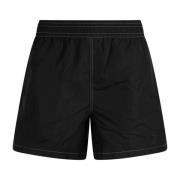 Nylon Zwemshorts met Zakken Ami Paris , Black , Heren