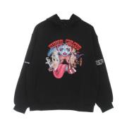 Zwarte Oversized Hoodie met Tongprint Vision OF Super , Black , Heren