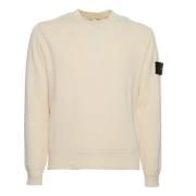 Ribtrui in roomwit Stone Island , Beige , Heren