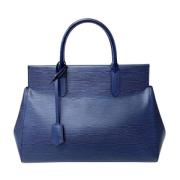 Pre-owned Leather handbags Louis Vuitton Vintage , Blue , Dames