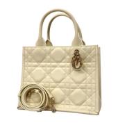 Pre-owned Leather dior-bags Dior Vintage , Beige , Dames