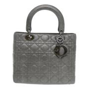 Pre-owned Leather dior-bags Dior Vintage , Gray , Dames