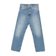 Lichtblauwe Denim Jeans met Whiskering Sunflower , Blue , Heren