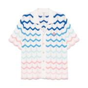 MultiColour Shirt met Logo Patch Casablanca , Multicolor , Heren