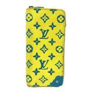 Pre-owned Canvas wallets Louis Vuitton Vintage , Yellow , Heren