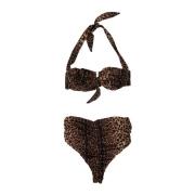 Animal Print Bikini Set F**k , Multicolor , Dames