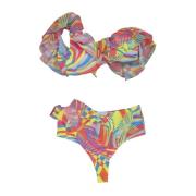 Kanten Dames Bikini Set F**k , Multicolor , Dames