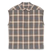 Geruite Flannel Mouwloze Blouse Rick Owens , Gray , Heren