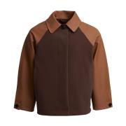 Waterdichte regenjas in varsity-stijl Stutterheim , Brown , Dames