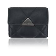 Gewatteerde knoopportemonnee Emporio Armani , Black , Dames