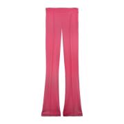 Hoge Taille Uitlopende Ritsbroek Elisabetta Franchi , Pink , Dames