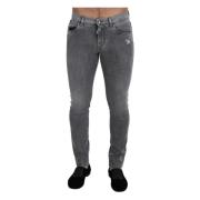 Chique Grijs Gewassen Denim Jeans Dolce & Gabbana , Gray , Heren